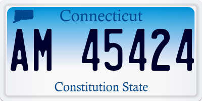 CT license plate AM45424
