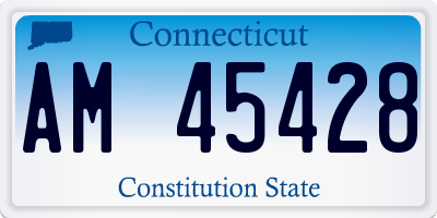 CT license plate AM45428