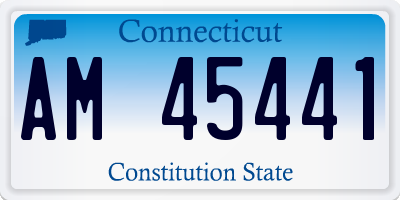 CT license plate AM45441