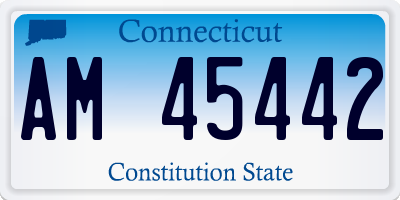 CT license plate AM45442