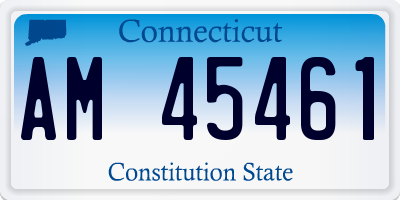 CT license plate AM45461