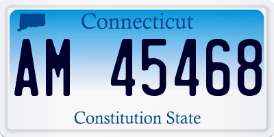 CT license plate AM45468