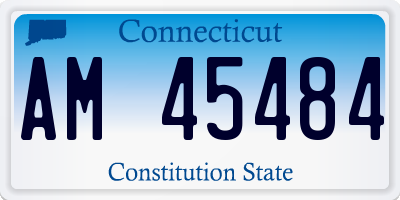 CT license plate AM45484