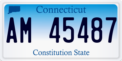 CT license plate AM45487