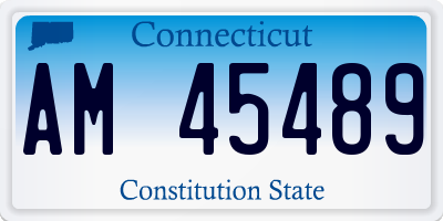 CT license plate AM45489