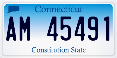 CT license plate AM45491
