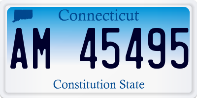 CT license plate AM45495