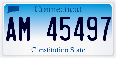 CT license plate AM45497