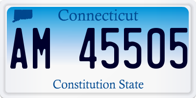 CT license plate AM45505