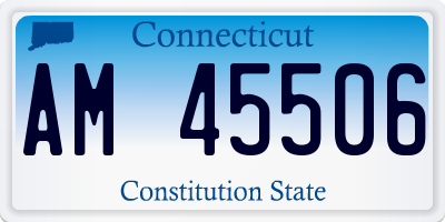 CT license plate AM45506
