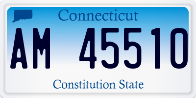 CT license plate AM45510