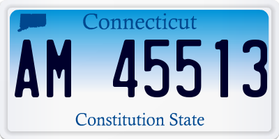 CT license plate AM45513