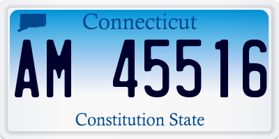 CT license plate AM45516