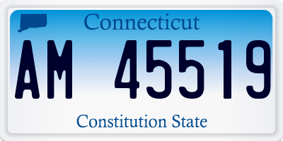 CT license plate AM45519