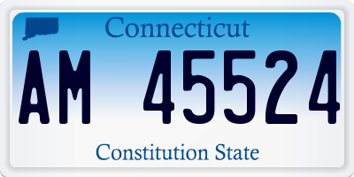 CT license plate AM45524