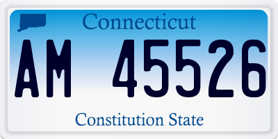 CT license plate AM45526