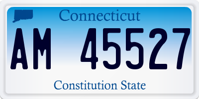 CT license plate AM45527