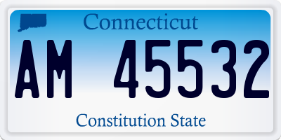 CT license plate AM45532