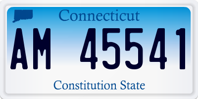CT license plate AM45541
