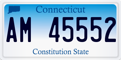 CT license plate AM45552