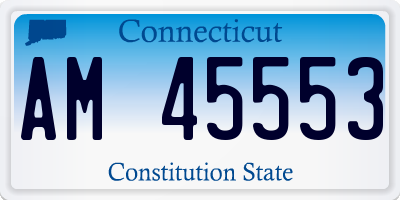 CT license plate AM45553