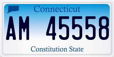 CT license plate AM45558