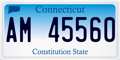 CT license plate AM45560