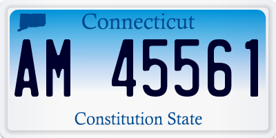 CT license plate AM45561