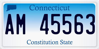CT license plate AM45563