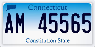CT license plate AM45565
