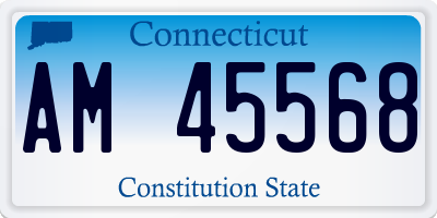 CT license plate AM45568