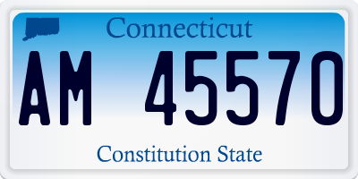 CT license plate AM45570