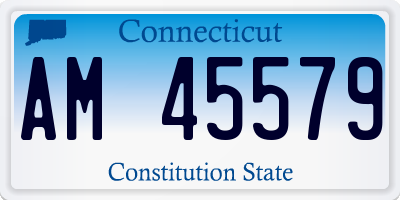 CT license plate AM45579