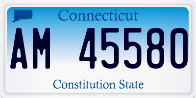 CT license plate AM45580