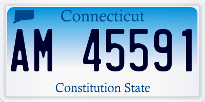 CT license plate AM45591