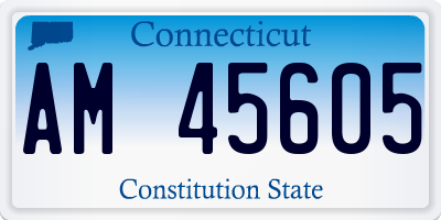 CT license plate AM45605
