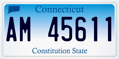 CT license plate AM45611