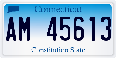 CT license plate AM45613
