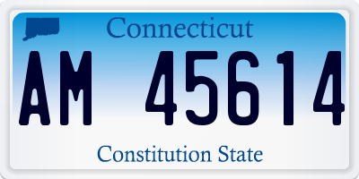 CT license plate AM45614