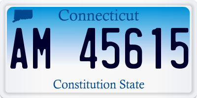 CT license plate AM45615