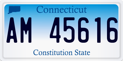 CT license plate AM45616