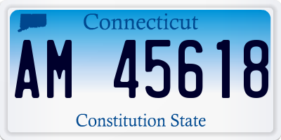 CT license plate AM45618