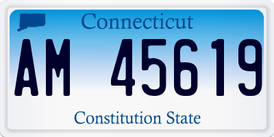 CT license plate AM45619