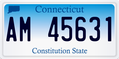 CT license plate AM45631