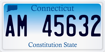CT license plate AM45632