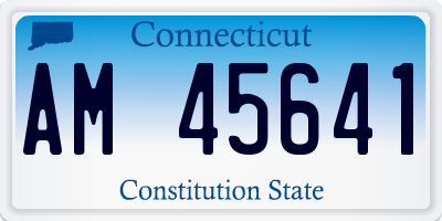 CT license plate AM45641