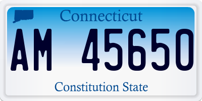 CT license plate AM45650