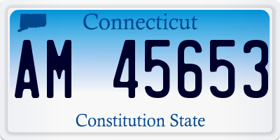 CT license plate AM45653
