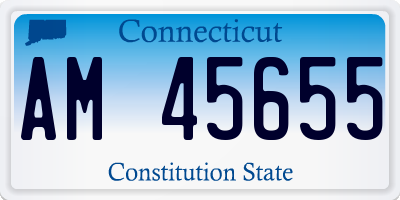CT license plate AM45655