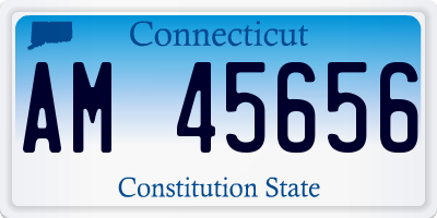 CT license plate AM45656